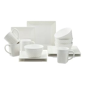 Better Homes & Gardens 16-Piece Farmhouse Square Dinnerware Set