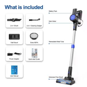 INSE S500 Cordless Vacuum Cleaner, 235W 25Kpa Brushless Motor, 40Min Runtime, Lightweight Bagless Vacuum for Household Cleaning