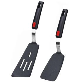 Silicone Spatula Turner Set of 2, 600Â°F Heat Resistant Cooking Spatulas for Nonstick Cookware