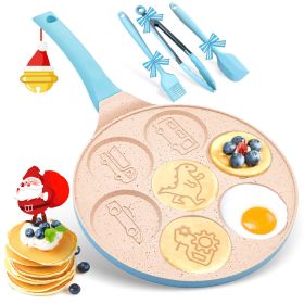 7-Cup Egg Pan Omelet Pans Pancake Pan for Kids Nonstick Egg Cooker Cars Trucks Pancake Mold Egg Mold for Breakfast Sandwiches Hamburger