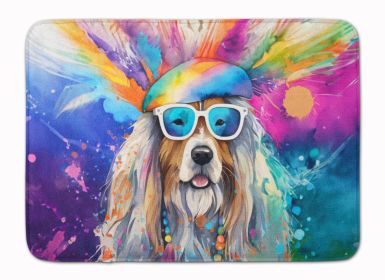 Bearded Collie Hippie Dawg Memory Foam Kitchen Mat Machine Washable Anti-Fatigue Mat Cushion Comfort Bath Mat or Kitchen Rug