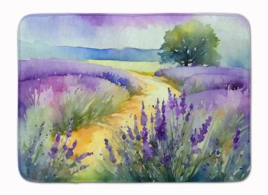 Lavender in Watercolor Memory Foam Kitchen Mat Machine Washable Anti-Fatigue Mat Cushion Comfort Bath Mat or Kitchen Rug