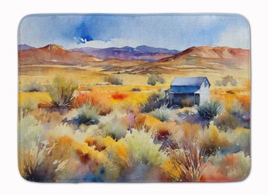 Nevada Sagebrush in Watercolor Memory Foam Kitchen Mat Machine Washable Anti-Fatigue Mat Cushion Comfort Bath Mat or Kitchen Rug