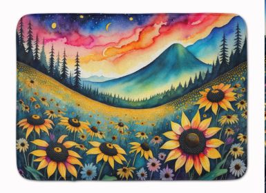 Black-eyed Susans in Color Memory Foam Kitchen Mat Machine Washable Anti-Fatigue Mat Cushion Comfort Bath Mat or Kitchen Rug