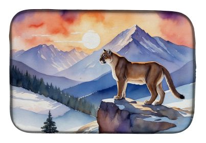 Mountain Majesty Lion Dish Drying Mat Absorbent Dish Drying Mat Pad for Kitchen Counter Dish Drainer Mat for Countertop, 14 x 21", Multicolor