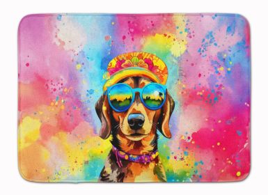 Dachshund Hippie Dawg Memory Foam Kitchen Mat Machine Washable Anti-Fatigue Mat Cushion Comfort Bath Mat or Kitchen Rug