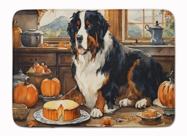 Bernese Mountain Dog Fall Kitchen Pumpkins Memory Foam Kitchen Mat Machine Washable Anti-Fatigue Mat Cushion Comfort Bath Mat or Kitchen Rug