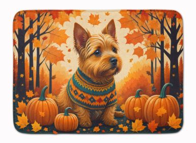 Norwich Terrier Fall Memory Foam Kitchen Mat Machine Washable Anti-Fatigue Mat Cushion Comfort Bath Mat or Kitchen Rug