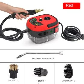 Handheld Steam Cleaner High Temperature Pressurized Steam Cleaning Machine with Brush Heads for Kitchen Furniture Bathroom Car (Voltage (V): 110V, Color: Red)