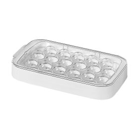 22 Grids custom logo BPA Free Stackable Easy Release silicone ice cube mold box with Ice Scoop (Color: White)