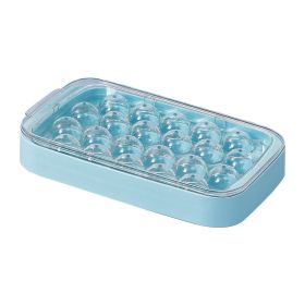 22 Grids custom logo BPA Free Stackable Easy Release silicone ice cube mold box with Ice Scoop (Color: Blue)