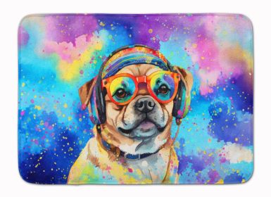 Pug Hippie Dawg Memory Foam Kitchen Mat Machine Washable Anti-Fatigue Mat Cushion Comfort Bath Mat or Kitchen Rug (default: default)