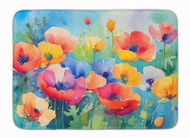 Anemones in Watercolor Memory Foam Kitchen Mat Machine Washable Anti-Fatigue Mat Cushion Comfort Bath Mat or Kitchen Rug (default: default)