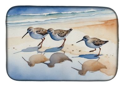 Sandpipers Dish Drying Mat Absorbent Dish Drying Mat Pad for Kitchen Counter Dish Drainer Mat for Countertop, 14 x 21", Multicolor (default: default)