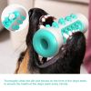 Dog Squeaky Toys for Aggressive Chewers, Tough Toothbrush Dog Chew Toy, Nearly Indestructible Rubber Toys for Pet Training, Teeth Cleaning