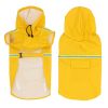 Pet raincoat for large and small dog; PU waterproof big dog raincoat; outdoor reflective dog raincoat